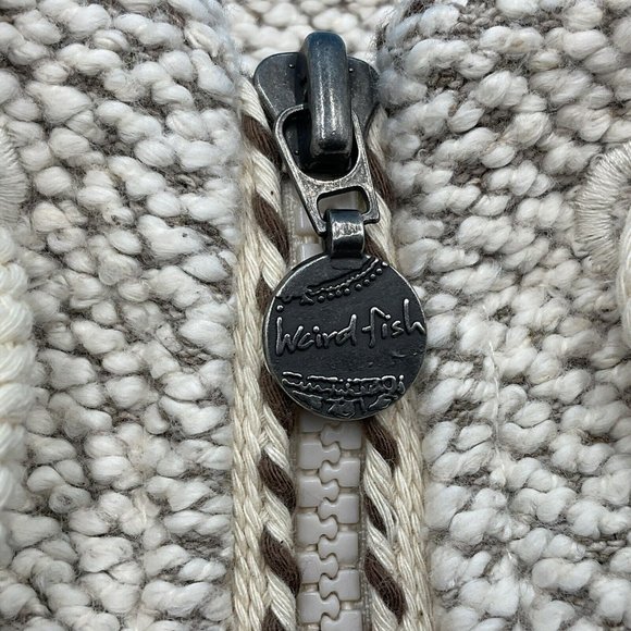 Weird Fish Macaroni Women’s Beige 1/4 Zip Pullover Top Jumper Size 12 - Picture 4 of 11